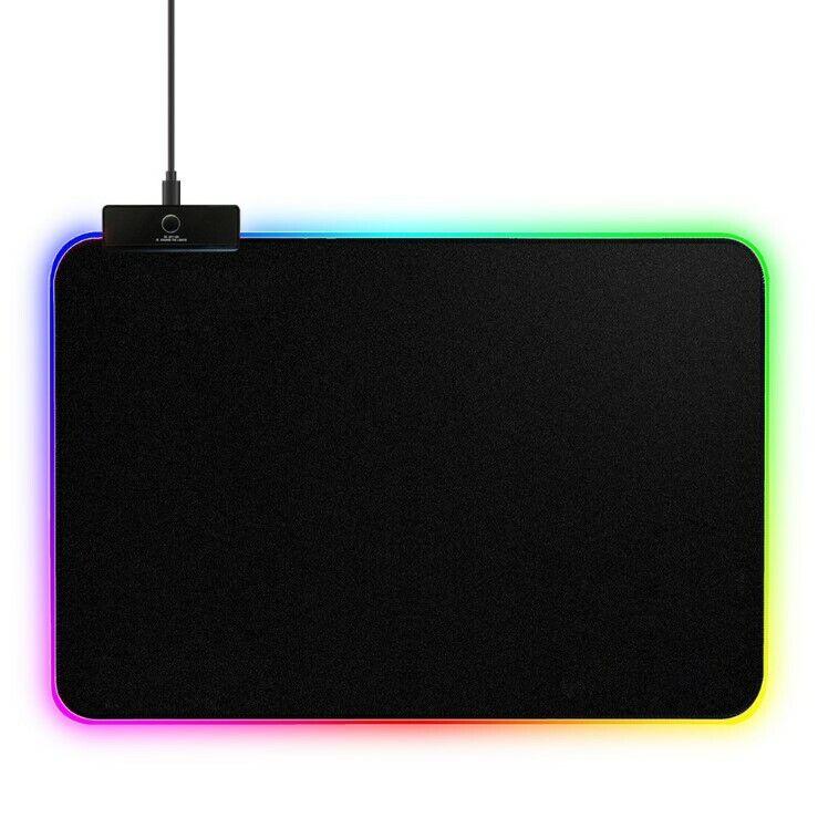 RGB LED Gaming Mousepad with Non-Slip Rubber Base for Laptop Desktop Gaming PC - BESTA